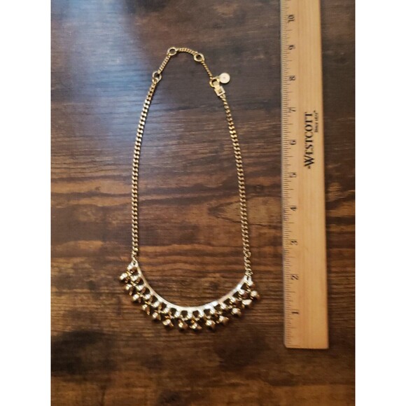 Givenchy Gold tone Statement Necklace Rhinestone Dangle Collar Chain Runway - Picture 10 of 16